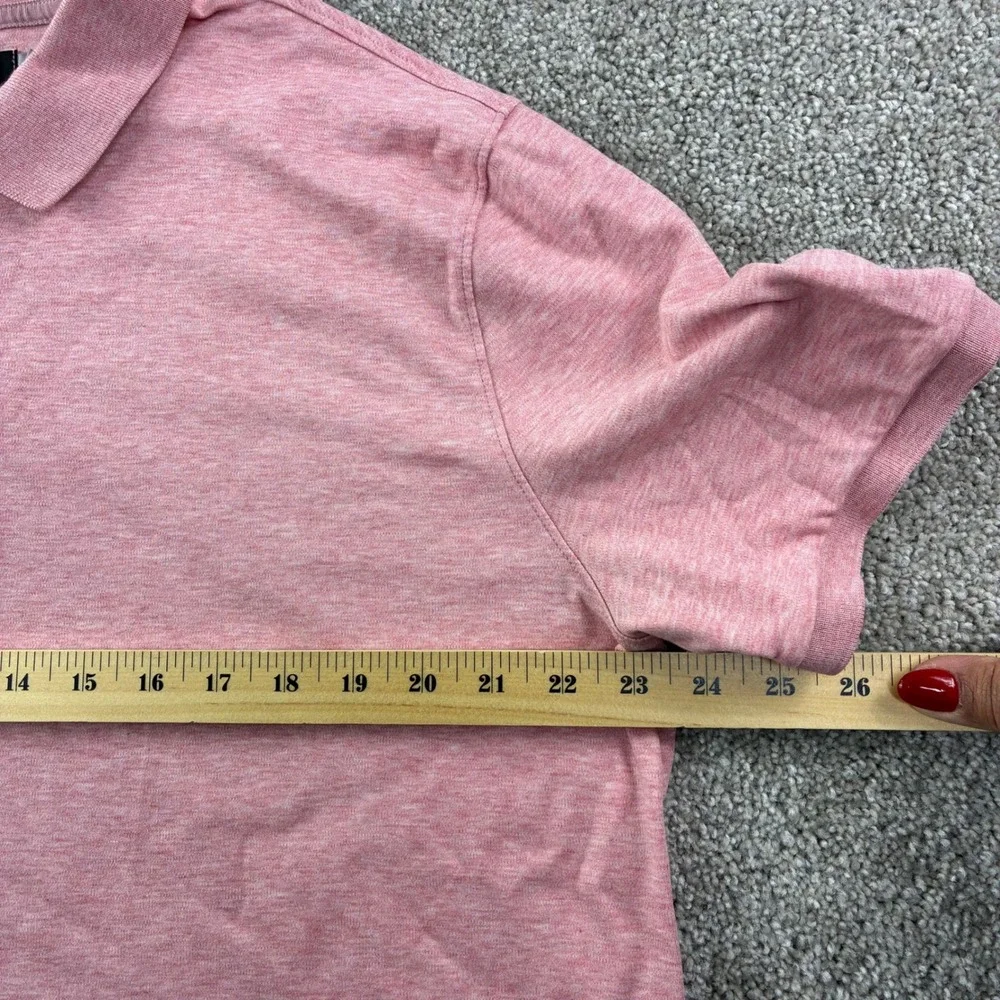 Banana Republic Luxury Touch Performance Polo Shirt Mens XLT Pink Heather Golf‎